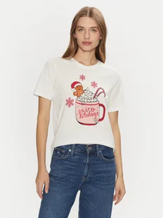 ONLY T-Shirt Rosie 15332339 Biały Regular Fit - Koszulki i topy damskie - miniaturka - grafika 1