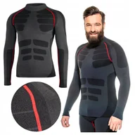 Pozostała odzież narciarska - KOSZULKA TERMOAKTYWNA męska Szybkoschnąca Elastyczna Bardzo Lekka r. XL - miniaturka - grafika 1