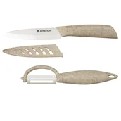 Noże kuchenne - Ambition, Nóż z obieraczką do warzyw, Skiv, biały - miniaturka - grafika 1