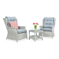 Meble ogrodowe - Zestaw Wypoczynkowy Trivento Duo White Grey - miniaturka - grafika 1