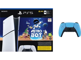 PLAYSTATION 5 Slim Digital Edition D Chassis 1TB + Astro bot (do pobrania) Dodatkowy kontroler bezprzewodowy DualSense Gwieździsty Błękit - Konsole Playstation - miniaturka - grafika 1
