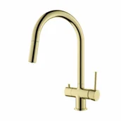 Baterie kuchenne - Blue Water Cyrus kolor ZŁOTY Bateria kuchenna z podłaczeniem do fitrów z wyciąganą wylewką CYRUS kolor ZŁOTY - miniaturka - grafika 1