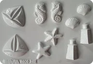Akcesoria rzeźbiarskie - Formy do odlewów z gipsu, Motywy morskie 3D, 5 elementów - miniaturka - grafika 1