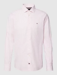 Koszule męskie - Koszula biznesowa o kroju regular fit ze wzorem na całej powierzchni - grafika 1