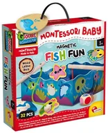 Zabawki zręcznościowe - Montessori Łowienie rybek gra drewniana LISCIANI 98354 - miniaturka - grafika 1