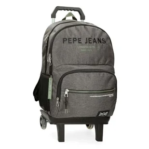 Pepe Jeans Edmon Plecak Dwukomorowy Możliwość dostosowania do laptopa 15,6 cala Szary 33x46x15 cm Poliester by Joumma Bags - Torby na laptopy - miniaturka - grafika 1