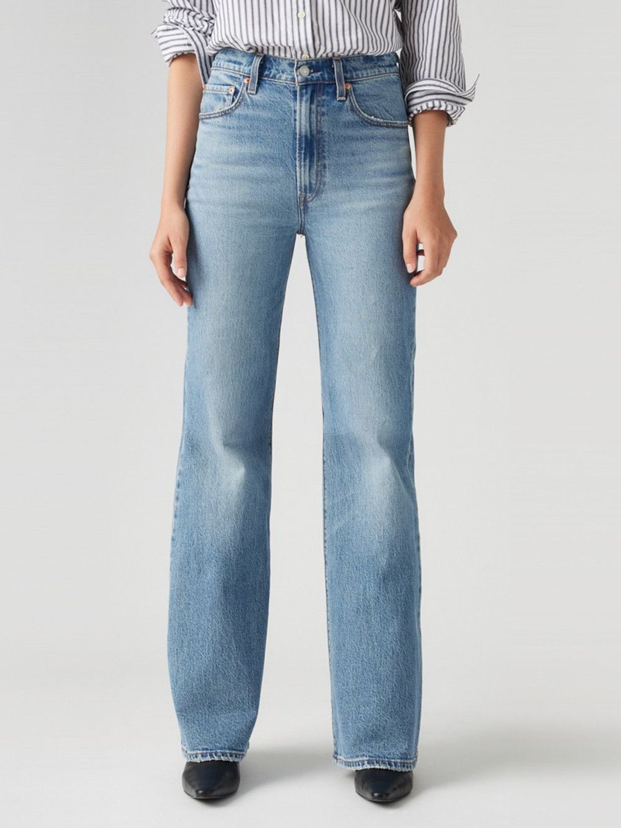 jeansy damskie levis a7503 0020 - ribcage bell next saturday no crease