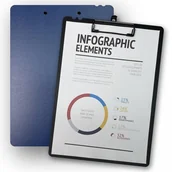 Deski z klipsem - Deska z klipem A4 Morandi granatowa PENMATE - miniaturka - grafika 1