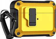 Akcesoria do słuchawek - Hurtel Pro Armour Airpods Case with hook - AirPods 4 yellow - miniaturka - grafika 1