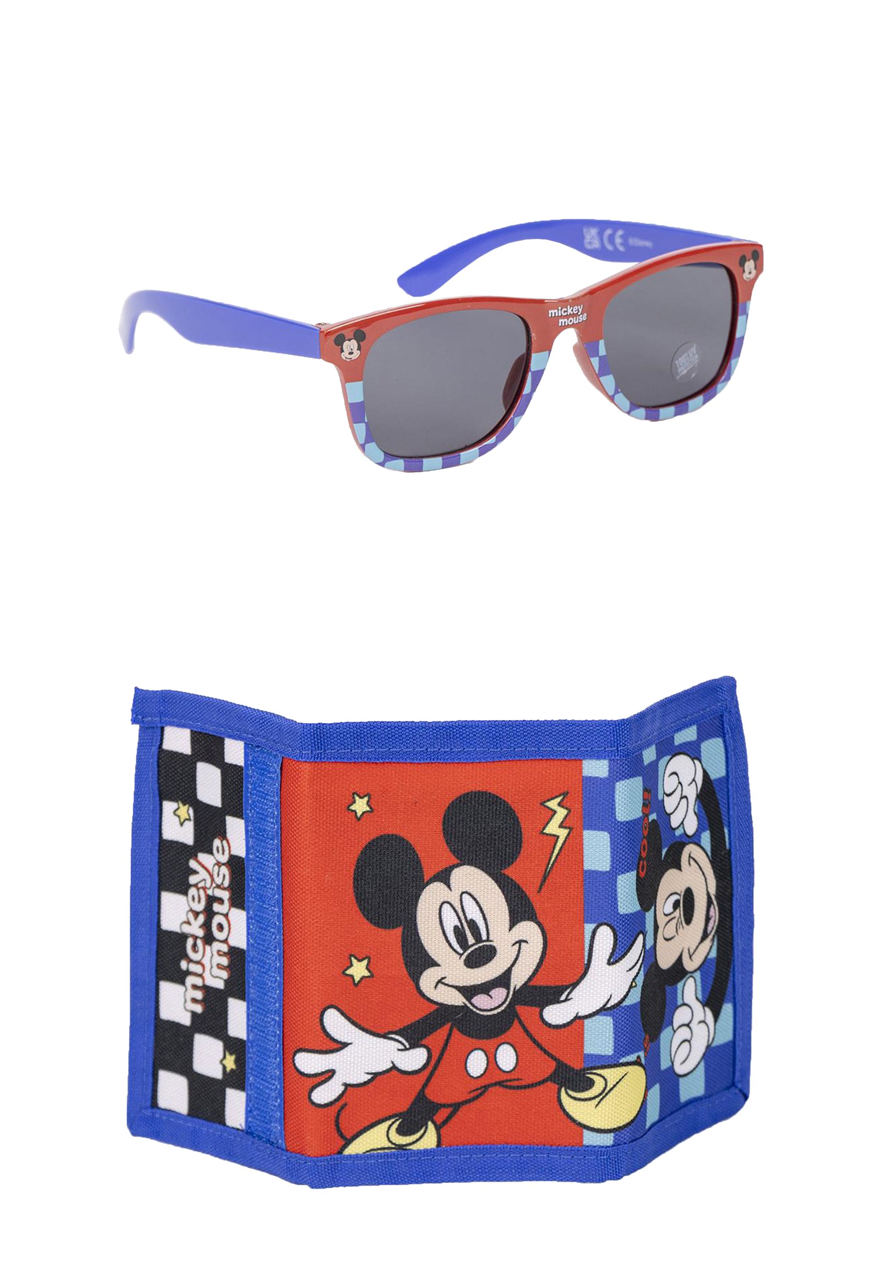 Dziecięce okulary przeciwsłoneczne i portfel dla chłopców Mickey Mouse