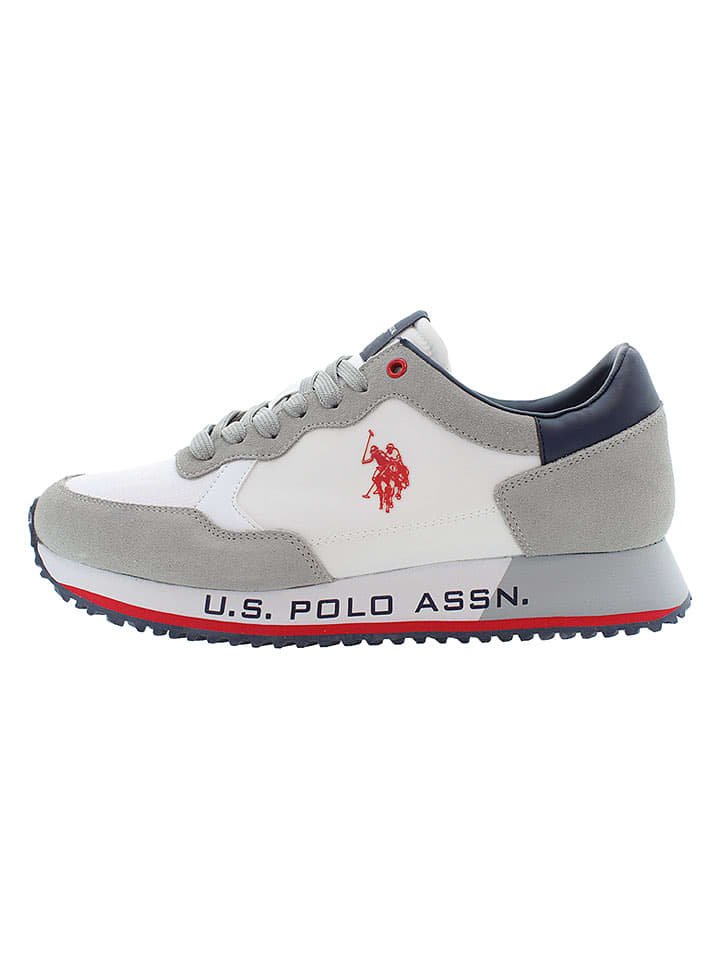 U.S. Polo Assn. Sneakersy w kolorze biało-szarym