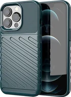Etui i futerały do telefonów - Braders Etui Thunder Case Elastyczne Pancerne do iPhone 13 Pro zielony - miniaturka - grafika 1