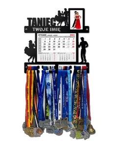 Wieszak na medale TANIEC z kalendarzem i ramką na zdjęcie twoje imię dowolny tekst 390.1 - Kalendarze Wieszak na medale TANIEC z kalendarzem i ramką na zdjęcie twoje imię dowolny tekst 390.1 - Kalendarze - miniaturka - grafika 1
