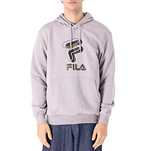 FILA Bever Hoody męska bluza z kapturem, Gull, L - Bluzy męskie - miniaturka - grafika 1