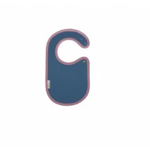 ClickBibs Śliniaczek ClickBibs błękitny z lamówką różową w białe kropki b2b-2951-0 - Śliniaki i fartuszki - miniaturka - grafika 1