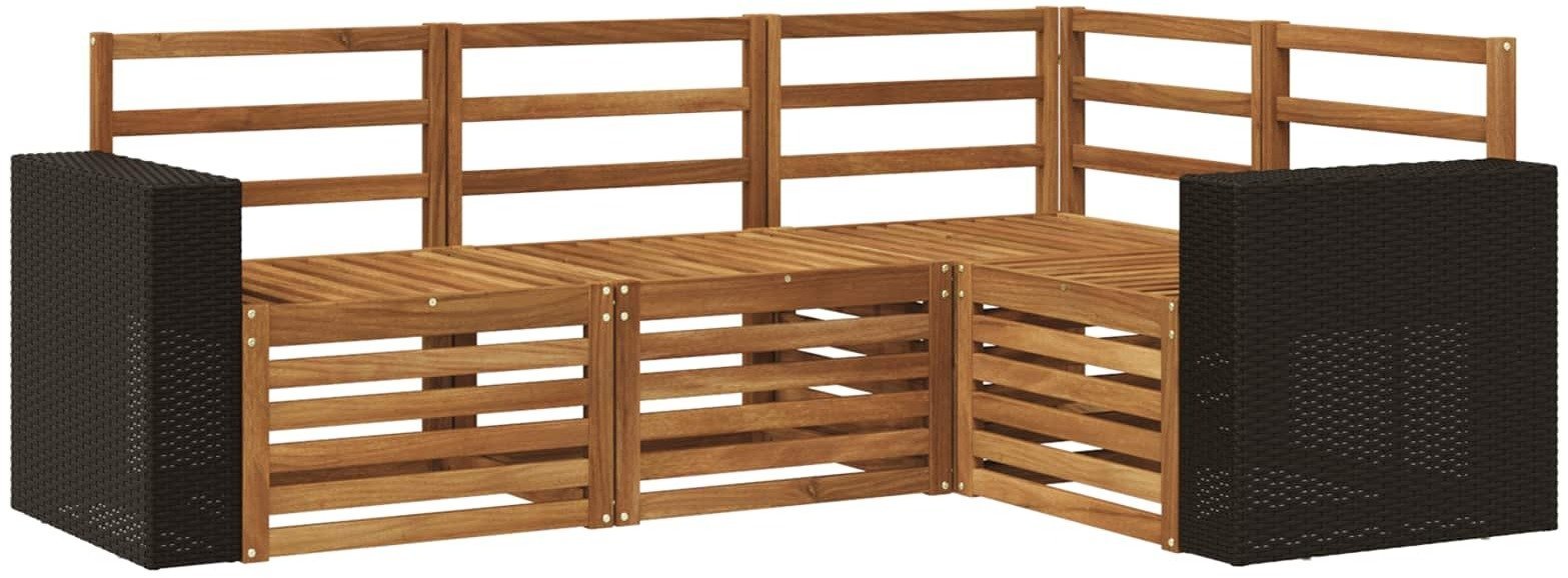 vidaXL Zestawy sof 4 pcs Lite Drewno Akacji