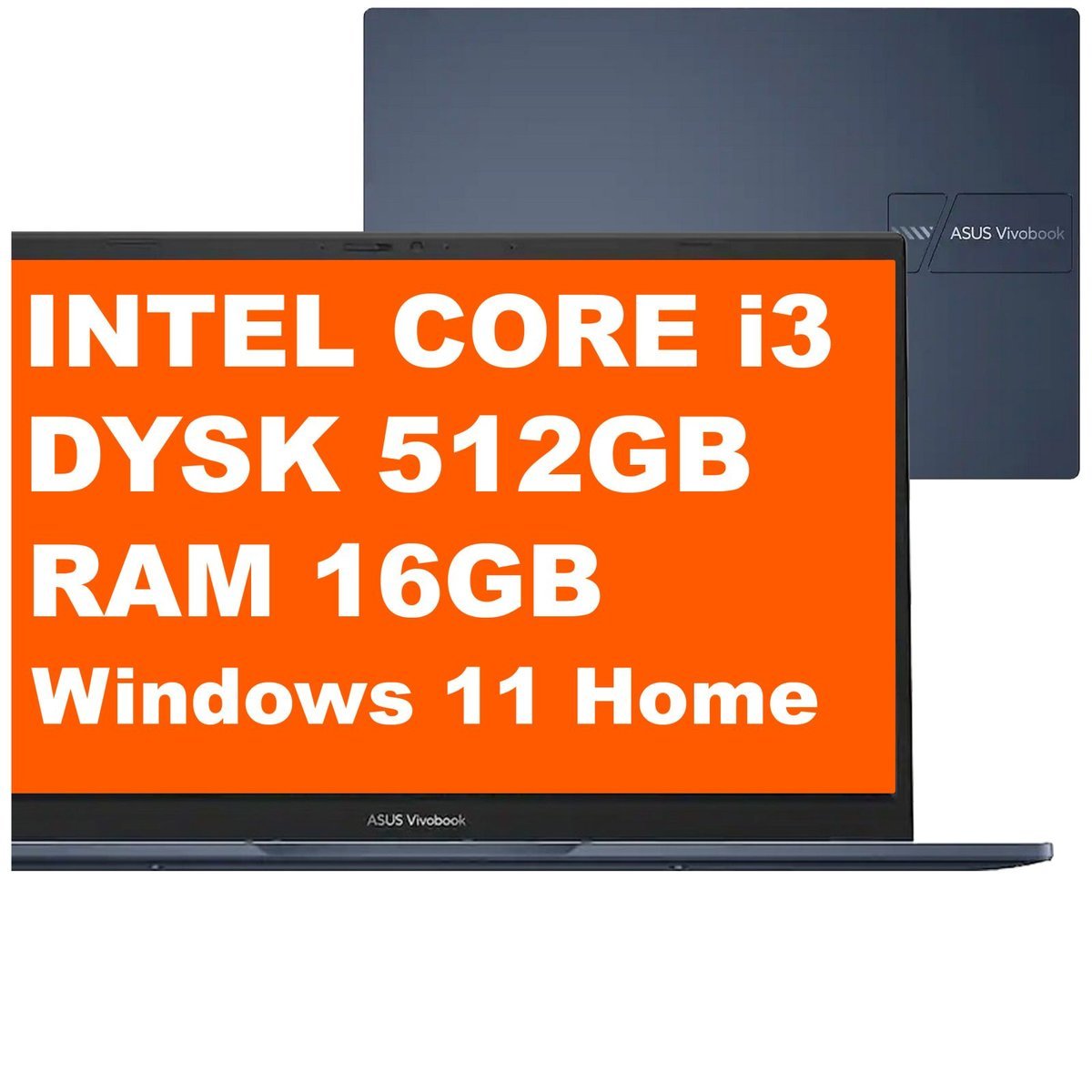 ASUS Vivobook 14 / X1404VA-V14.I38128 / Intel Core i3 / 16GB / 512GB / Intel Graphics / FullHD / Win 11 / Niebieski
