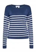 Swetry damskie - Sweter damski w paski USHA BLUE LABEL ROZMIAR M - miniaturka - grafika 1