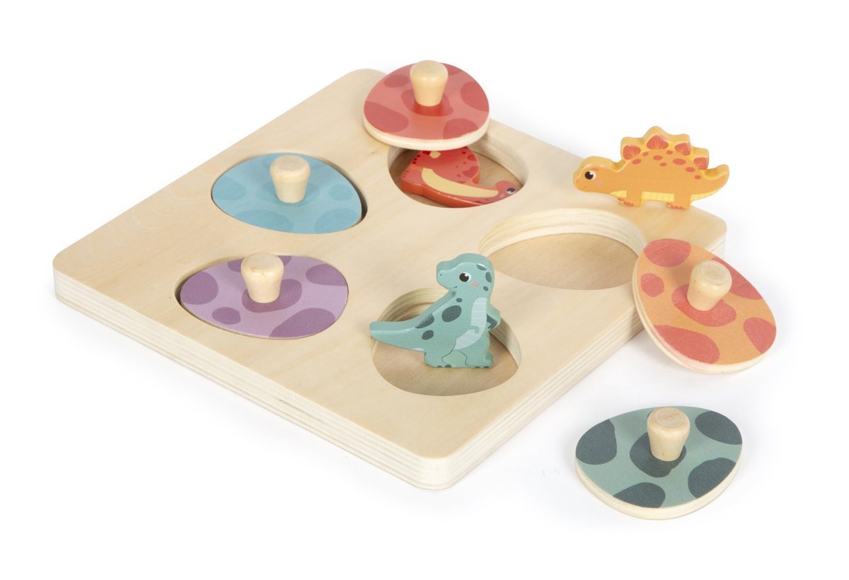 SMALL FOOT Drewniane Puzzle I Memo Dino FSC 100% Dla Dzieci Od 12 Miesięcy