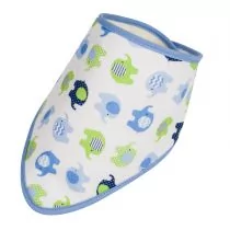 BOCIOLAND BOCIOLAND Śliniak niebieskie słonie 1 szt - Śliniaki i fartuszki - miniaturka - grafika 1