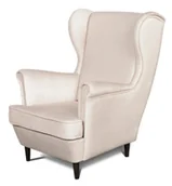 Fotele - Beżowy tapicerowany fotel wypoczynkowy Z5-R84 - miniaturka - grafika 1