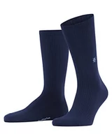 Skarpetki męskie - Burlington Mężczyźni Skarpety Boston M SO Organiczna Bawełna jednokolorowe 1 Para, Niebieski (Royal Blue 6000), 40-46 - miniaturka - grafika 1