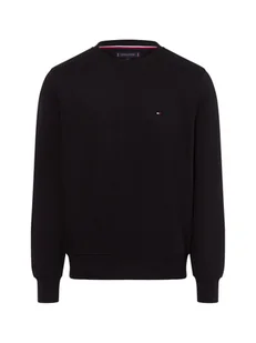 Tommy Hilfiger Męska bluza nierozpinana Mężczyźni Materiał dresowy czarny jednolity, S - Bluzy męskie - miniaturka - grafika 1