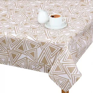 Bellatex Obrus ADÉLA Trójkąty beżowy, 70 x 70 cm, 70 x 70 cm - Obrusy i serwetki - miniaturka - grafika 1