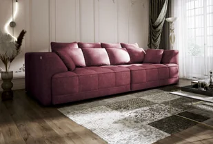 DOMO-HOME Duża sofa TIGA z elektrycznie rozkładanymi siedziskami 302x136cm| Stylowa i luksusowa Nowoczesny design do Twojego salonu Wygodna sofa rozkładana Kolor czerwony APHRODITE - Sofy i kanapy - miniaturka - grafika 1