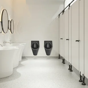 Pisuar wiszący Faneco stal szlachetna matowa czarny N13004BL - Akcesoria medyczne - miniaturka - grafika 8