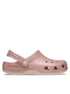 Crocs Klapki Classic Glitter Clog Quartz 205942 Różowy - Klapki i japonki damskie - miniaturka - grafika 1