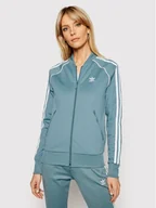Bluzy damskie - adidas Bluza Primeblue Sst Track GN2944 Zielony Regular Fit - miniaturka - grafika 1
