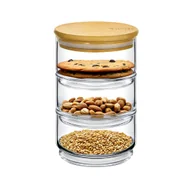 Pojemniki kuchenne - Słoik do przechowywania ciasteczek cukierków orzechów Wilmax 3 poziomy 20cm - miniaturka - grafika 1