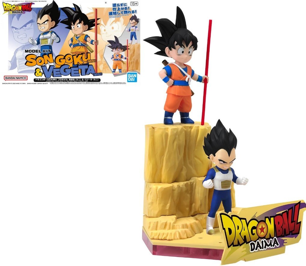 dragon ball daima son goku (mini) & vegeta (mini) - model kit