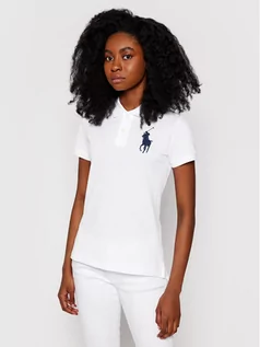Koszulki i topy damskie - Ralph Lauren Polo Polo 211505656 Biały Skinny Fit - grafika 1