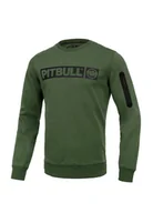 Bluzy męskie - Bluza crewneck BEYER Oliwkowa L - miniaturka - grafika 1
