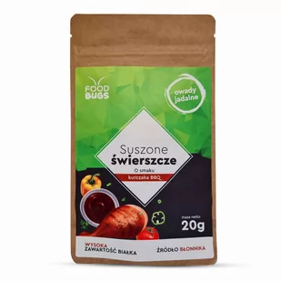 FoodBugs Świerszcze kurczak BBQ 20 g - Inne przekąski suche - miniaturka - grafika 1
