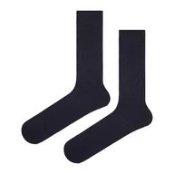 Skarpetki męskie - Skarpety wełniane grube granatowe gładkie EM 9 - EM Men's Accessories - miniaturka - grafika 1