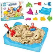 Masy plastyczne - DLA DZIECI PIASEK KINETYCZNY ZESTAW STOLIK Z FOREMKAMI - miniaturka - grafika 1