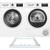 Zestawy AGD - Zestaw AGD Bosch Serie 4 Pralka WAN240MHPL 9kg + Suszarka WTH8529GPL 8kg + Łącznik WTZ27410 - miniaturka - grafika 1