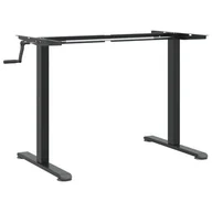 Biurka - vidaXL Rama biurka do pracy na stojąco, czarna, (94-135)x60x(70-114)cm - miniaturka - grafika 1