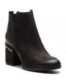 Botki damskie - Czarne botki na klocku Carinii B4736_-360 sk��ra nubuk rozm.39 - miniaturka - grafika 1