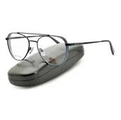 Okulary korekcyjne, oprawki, szkła - Oprawki okularowe pilotki korekcyjne NIKITANA na teleskopach STNK1B Granatowo-Czarne - miniaturka - grafika 1