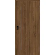 Drzwi wewnętrzne - Skrzydło drzwiowe 80P pełne orzech palermo saxo prawe - miniaturka - grafika 1