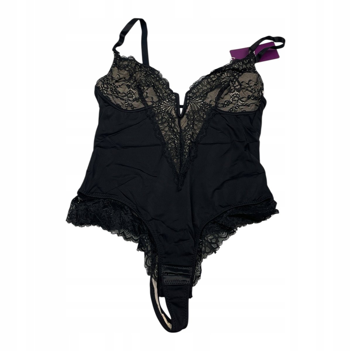 Body damskie Heyshape czarne z koronką L