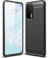 Etui i futerały do telefonów - Etui Huawei etui na telefon komórkowy etui TPU etui ochronne etui na telefon komórkowy zderzak o wyglądzie karbonowej powłoki, kolor: czarny, wybierz model: Huawei P20 Lite 2019 Nova 5i L29 - miniaturka - grafika 1
