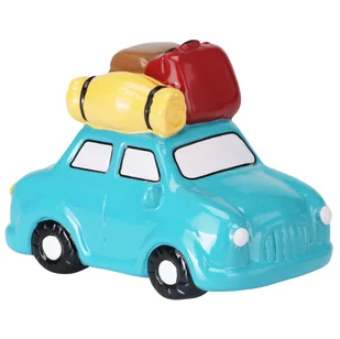 Kolorowa skarbonka ceramiczna z motywem podróży - Skarbonki - miniaturka - grafika 1
