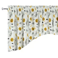 Firany - Lambrekin Łuk, Biało-Szara, 150 × 75+5 Cm Grzywka, Magic Collection - miniaturka - grafika 1