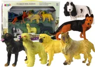 Samochody i pojazdy dla dzieci - FIGURKA PIES ZESTAW 6 FIGUREK PSY RASOWE - miniaturka - grafika 1