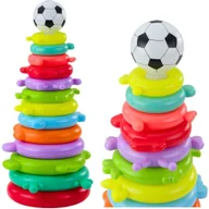 Zabawki interaktywne dla dzieci - Piramida Edukacyjna Układanka Piłka Naklejki 13 Poziomów Kolorowa - miniaturka - grafika 1